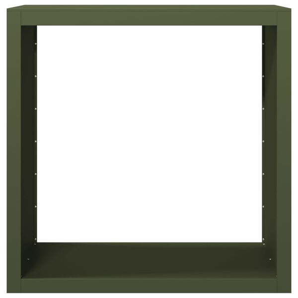 vidaXL Firewood Rack Green 39.4x15.7x39.4" Steel
