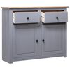 vidaXL Sideboard Grey and natural wood Solid pine wood Large