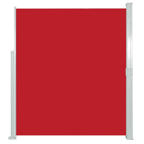 vidaXL Side Awning Red fabric, grey steel