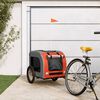 vidaXL Pet Bike Trailer Orange Oxford fabric Small Durable