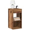 vidaXL Bedside Cabinet Set of 2 Old Wood Engineered Wood Standard