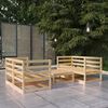 vidaXL Garden Lounge Set Brown Solid pinewood Modular Rustic Durable