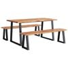 vidaXL Dining Set Acacia Wood Solid Acacia wood Medium Durable