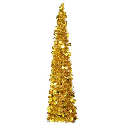 vidaXL Pop-up Artificial Christmas Tree Gold 59.1" PET