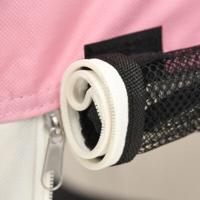 vidaXL Foldable Dog Playpen with Carrying Bag Pink 49.2"x49.2"x24"
