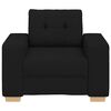 vidaXL Sofa Chair Black Polyester, Foam, Plywood, Steel Single