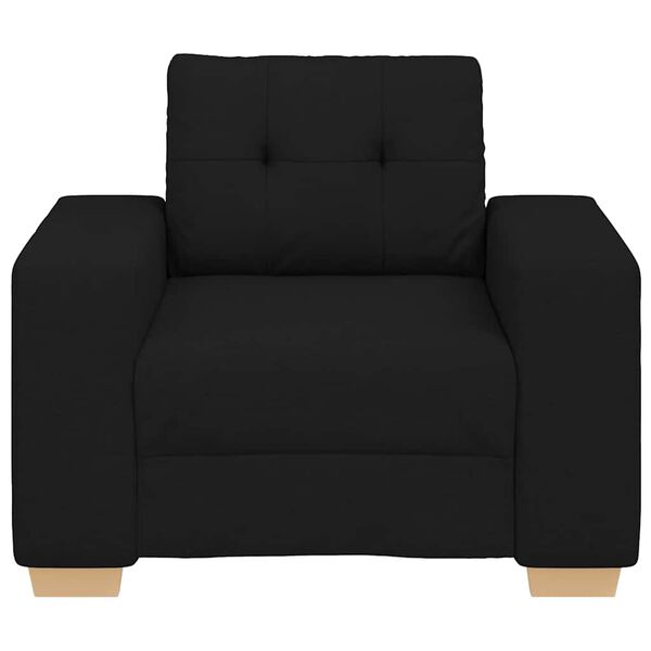vidaXL Sofa Chair Black Polyester, Foam, Plywood, Steel Single