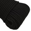 vidaXL Work Rope Black 0.12 " 328.1 ' Polyester