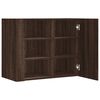 vidaXL Wall Cabinet Brown Oak Engineered Wood Medium Wall Cabinet