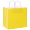 vidaXL Paper Bags 50 pcs with Handles Yellow 10.2x6.7x9.8"