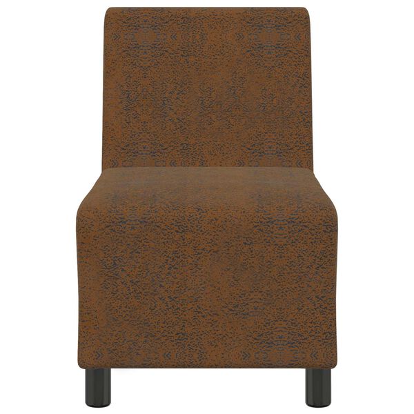 vidaXL Modular Sofa Unit Armless Brown 21.65 x 29.13 x 32.28 in