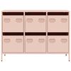 vidaXL Sideboard Pink Cold-rolled steel Medium Sideboard Rectangular