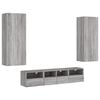 vidaXL TV Wall Unit Grey Sonoma Engineered wood 5 piece set