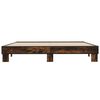 vidaXL Bed Frame Smoked Oak Engineered Wood, Metal, Plywood Super King