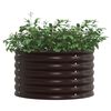vidaXL Garden Raised Bed Brown 31.5" x 31.5" x 17.3" Steel
