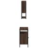vidaXL Bathroom Furniture Set Brown oak Engineered wood Medium