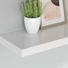 vidaXL Wall Shelf White Honeycomb MDF, metal 31.5 x 9.3 x 1.5 in