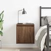 vidaXL Wall-mounted Bedside Cabinet Brown oak Engineered wood Medium