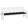 vidaXL Garden Bench Cushion Black Check Oxford Fabric, Hollow Fiber