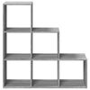 vidaXL Room Divider Bookcase Gray sonoma Engineered wood 3-Tier