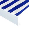 vidaXL Awning Top Blue and White 100% Polyester with PU coating