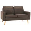vidaXL Sofa Brown Fabric (100% polyester), solid pine wood, rubberwood