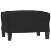 vidaXL Sofa Chair With Footstool Black Microfiber Single Sofa Chair