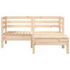 vidaXL Garden Sofa Natural Pine Solid pine wood 2-Seater Modular