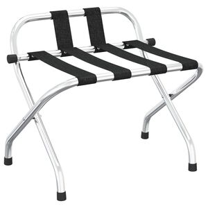 vidaXL Luggage Rack with Backrest Silver 56x39x20.5 "
