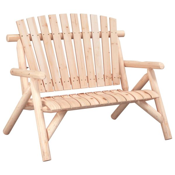 vidaXL Garden Bench Natural wood Solid spruce wood Medium Ergonomic