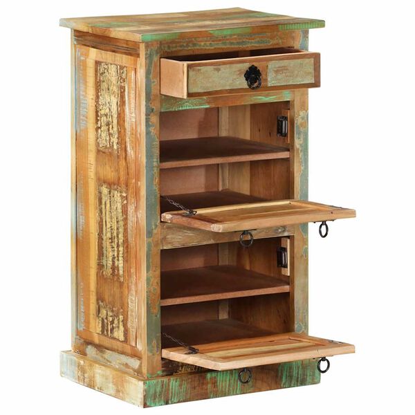 vidaXL Shoe Cabinet Multicolor Solid reclaimed wood Medium Shoe Cabinet