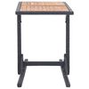 vidaXL Outdoor Table Black Poly rattan and solid acacia wood Medium