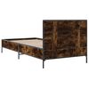 vidaXL Bed Frame without Mattress Smoked Oak 75 x 74.8 "