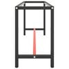 vidaXL Work Bench Frame Matte Black and Red Powder-coated metal Large