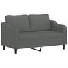 vidaXL 2-Seater Sofa Dark grey Fabric (100% polyester) 55.1 in width