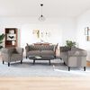 vidaXL Sofa Set Taupe Polyester 3-seater Sturdy Sofa Set Rectangular
