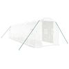 vidaXL Greenhouse White Polyethylene, Galvanized Steel Large Collapsible