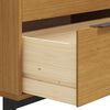 vidaXL Drawer Cabinet Oak Solid pine wood, plastic Medium Drawer Cabinet