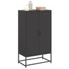 vidaXL Highboard Black Steel Standard Highboard Rectangular