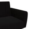 vidaXL Sofa Bed Black Velvet (100% polyester), Wood, Foam 2-Seater
