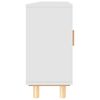 vidaXL Sideboard White Engineered wood, solid pinewood, natural rattan