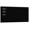 vidaXL Wall-mounted Magnetic Board Black 39.4"x19.7" Tempered Glass
