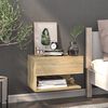 vidaXL Wall-mounted Bedside Cabinet Sonoma Oak Engineered Wood Small