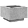 vidaXL Coffee Table Concrete grey Engineered wood, glass 24 in
