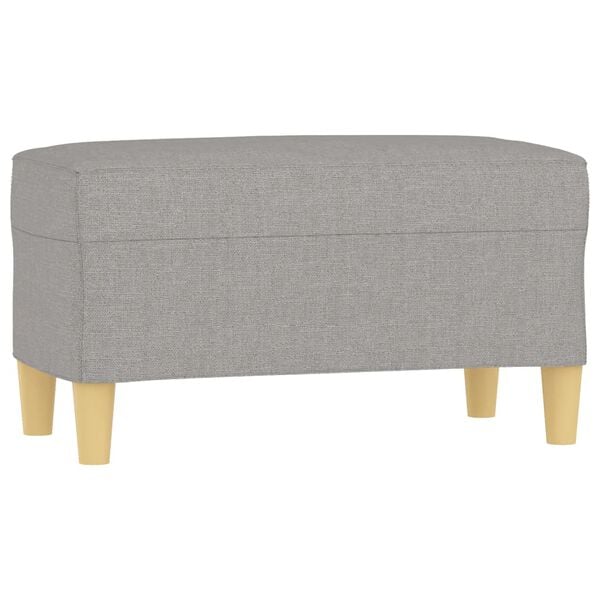 vidaXL Bench Light Grey Fabric (100% polyester), Plywood, Foam