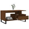 vidaXL Coffee Table Brown Oak Engineered Wood, Metal Medium Coffee Table