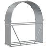 vidaXL Log Holder Light Gray 47.2"x17.7"x55.1" Galvanized Steel