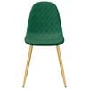 vidaXL Dining Chairs 4 pcs Dark Green Velvet