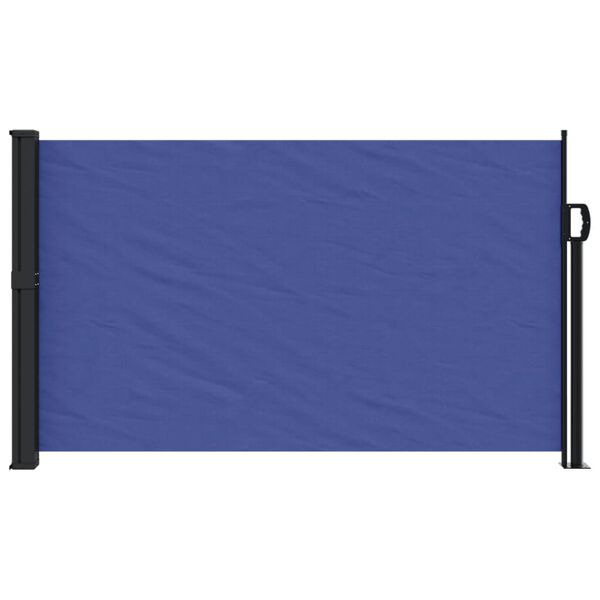 vidaXL Retractable Side Awning Blue Polyester 47.2x196.9 in Retractable