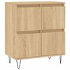 vidaXL Sideboard Set of 2 Sonoma oak Engineered wood, metal